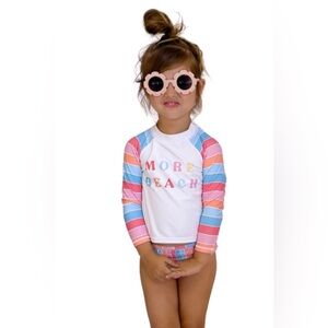 Feather 4 Arrow Lei Lei Long Sleeve Two-Piece Swimsuit - 4T NEW!